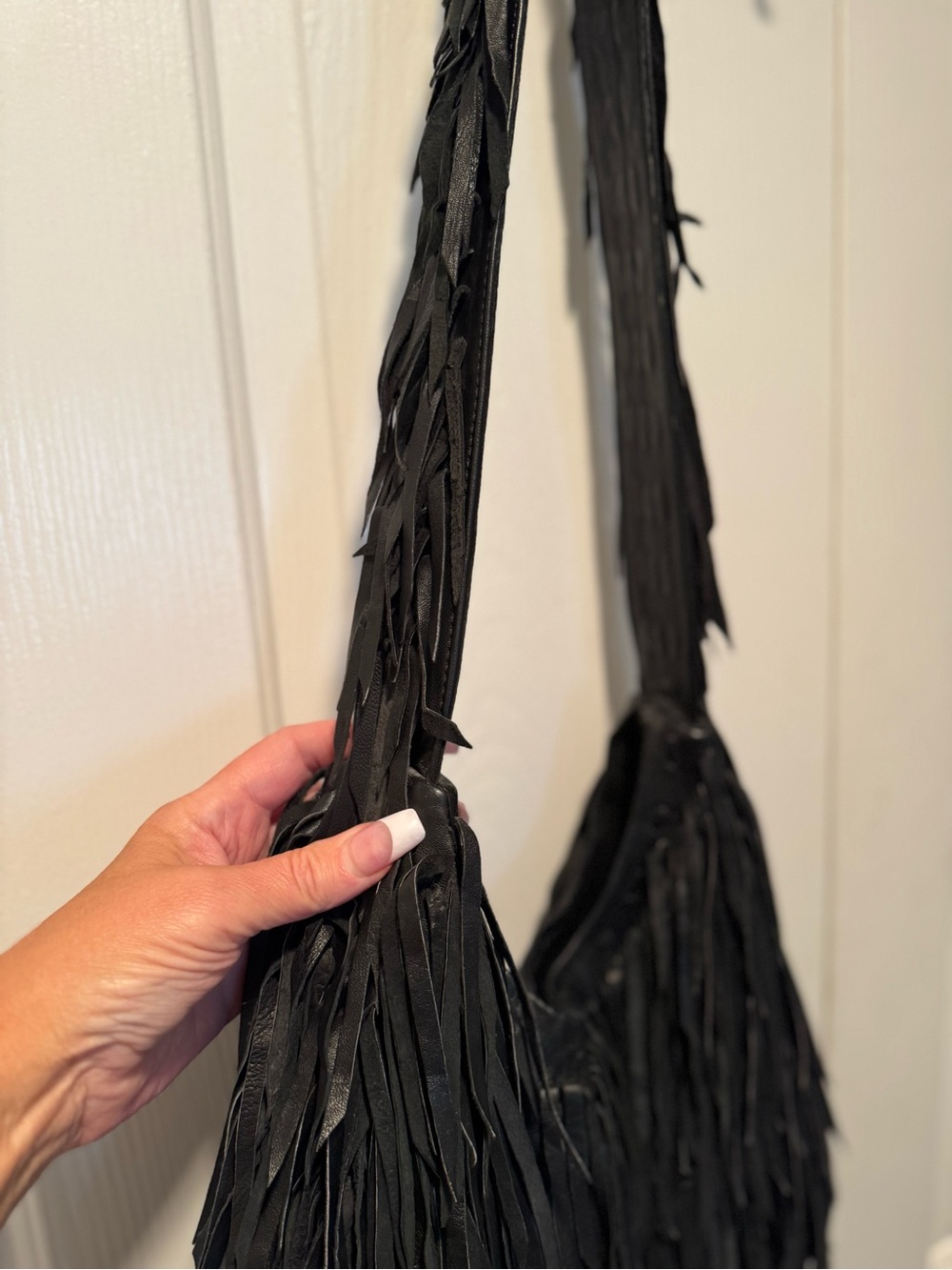Motif 56 Rock Bag Black Fringe Hobo Shoulder Bag - Picture 2 of 8